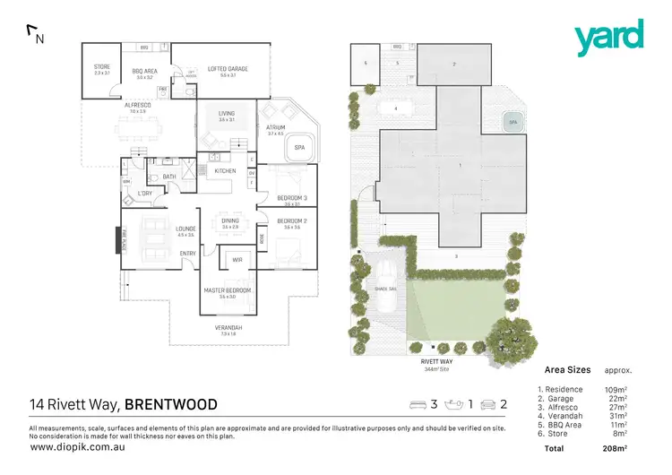 Floorplan of Homely house listing, 14 Rivett Way, Brentwood WA 6153
