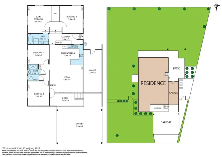 Floorplan of Homely house listing, 76 Hammett Street, Currajong QLD 4812