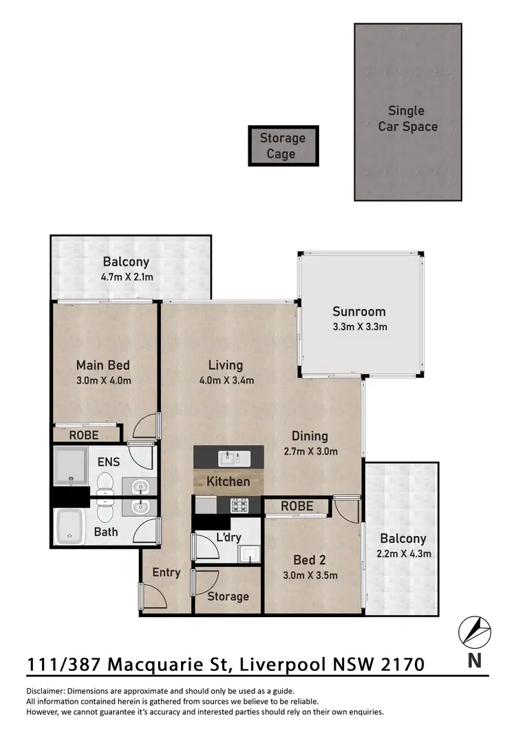 Floorplan of Homely apartment listing, 111/387-397 Macquarie Street, Liverpool NSW 2170
