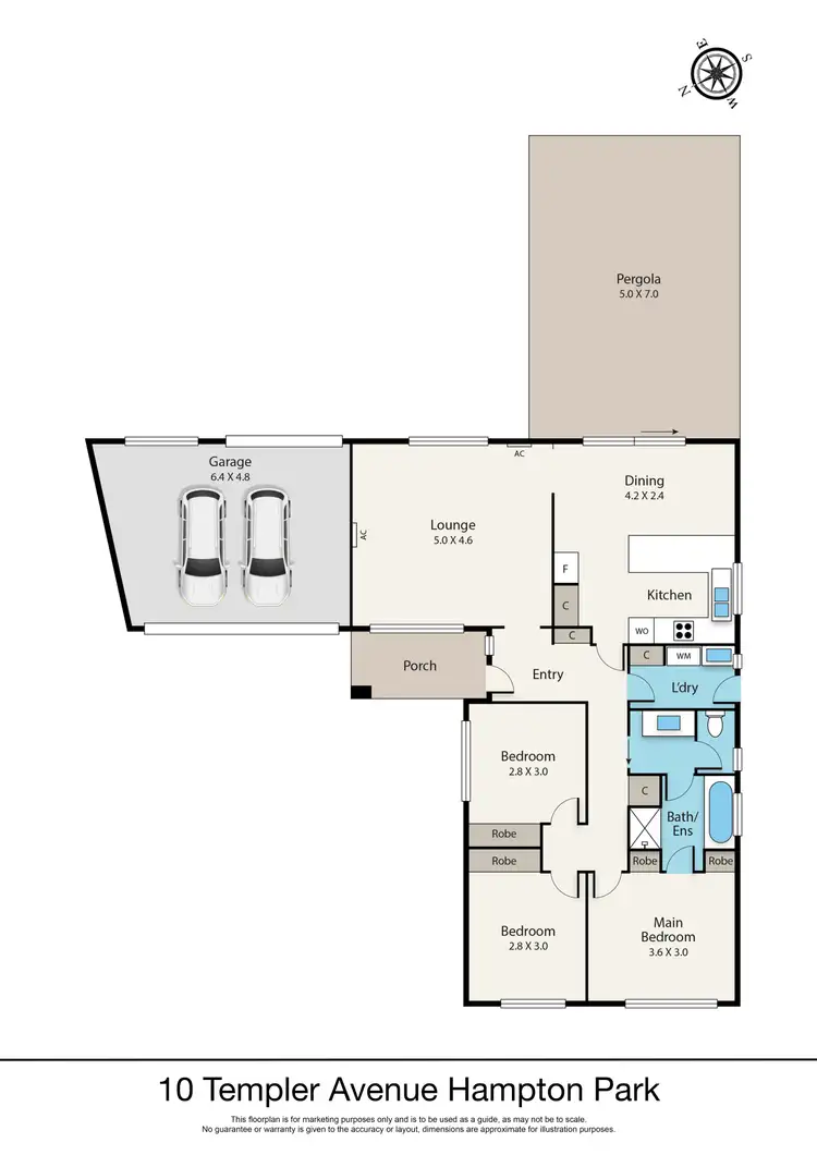 Floorplan of Homely house listing, 10 Templer Avenue, Hampton Park VIC 3976