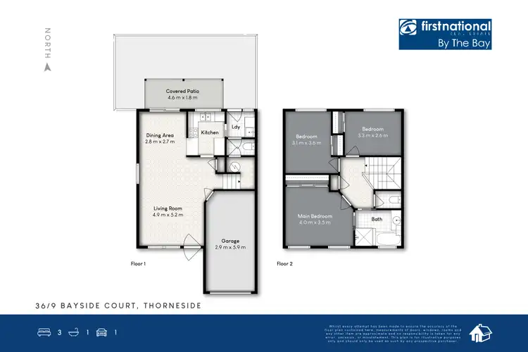 Floorplan of Homely townhouse listing, 36/9 Bayside Court, Thorneside QLD 4158
