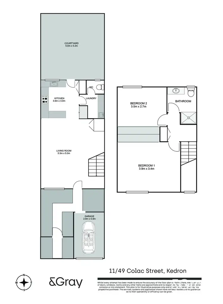 Floorplan of Homely townhouse listing, 11/49 Colac Street, Kedron QLD 4031