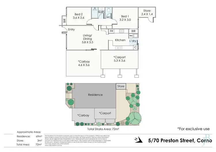 Floorplan of Homely villa listing, 5/70 Preston Street, Como WA 6152