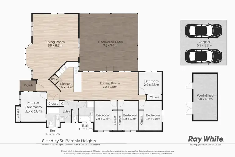 Floorplan of Homely house listing, 8 Hadley Court, Boronia Heights QLD 4124