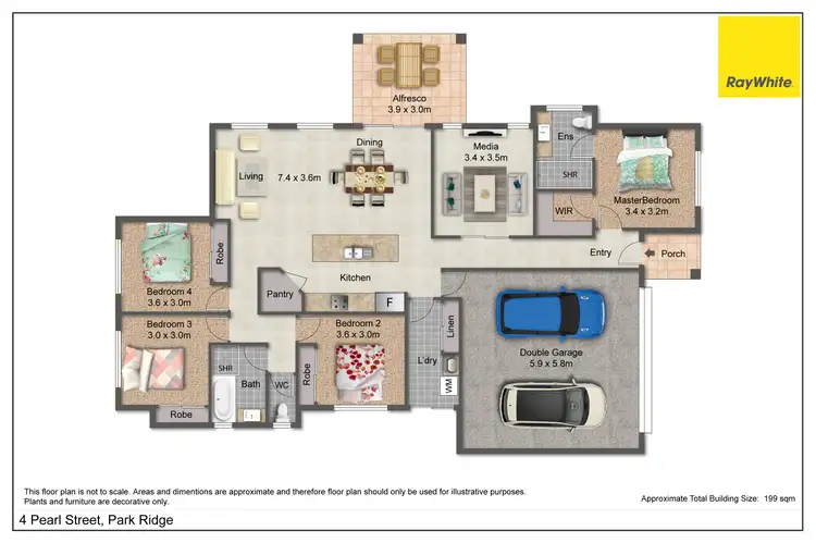Floorplan of Homely house listing, 4 Pearl Street, Park Ridge QLD 4125
