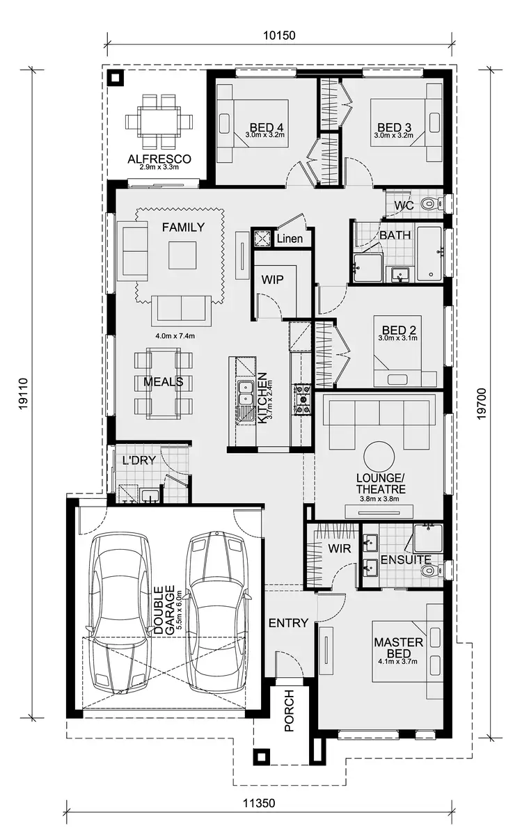 Floorplan of Homely house listing, 48 (Lot 166) Waterfern Street, Fraser Rise VIC 3336
