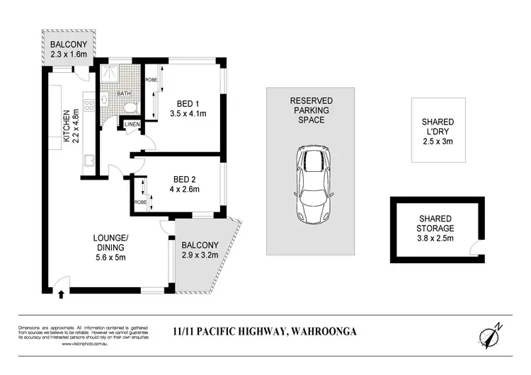 Floorplan of Homely apartment listing, 11/11 Pacific Highway, Wahroonga NSW 2076