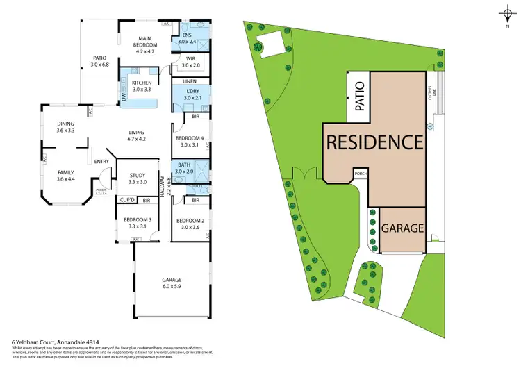 Floorplan of Homely house listing, 6 Yeldham Court, Annandale QLD 4814