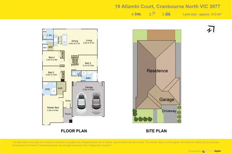 Floorplan of Homely house listing, 19 Allambi Court, Cranbourne North VIC 3977