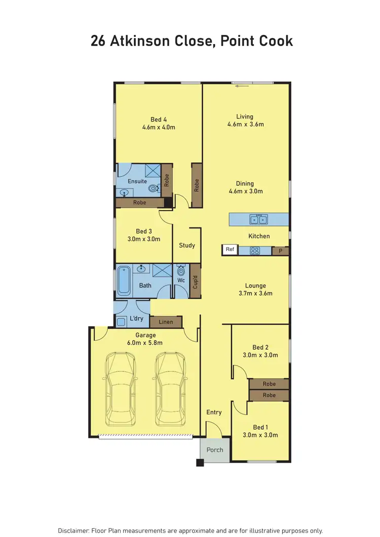 Floorplan of Homely house listing, 26 Atkinson Close, Point Cook VIC 3030