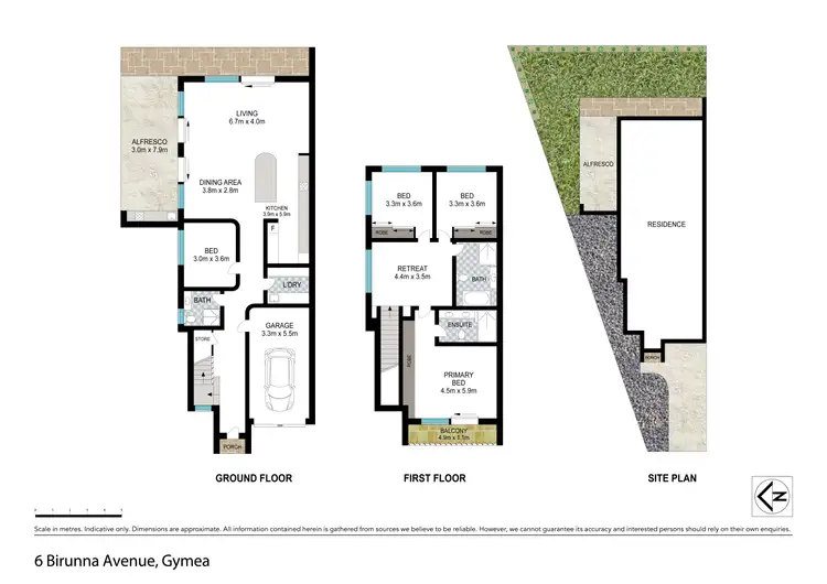 Floorplan of Homely semi-detached listing, 6A Birunna Avenue, Gymea NSW 2227