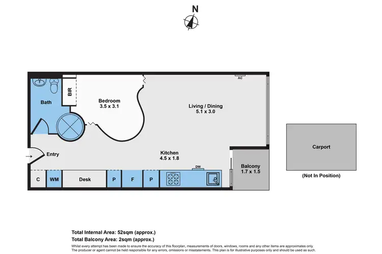 Floorplan of Homely apartment listing, 1410/22 Dorcas Street, Southbank VIC 3006