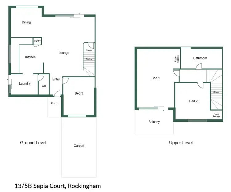 Floorplan of Homely townhouse listing, 13/5B Sepia Court, Rockingham WA 6168