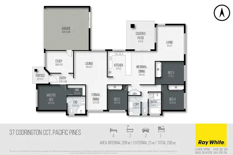 Floorplan of Homely house listing, 37 Codrington Circuit, Pacific Pines QLD 4211
