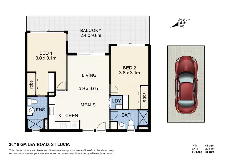 Floorplan of Homely apartment listing, 30/18 Gailey Road, St Lucia QLD 4067