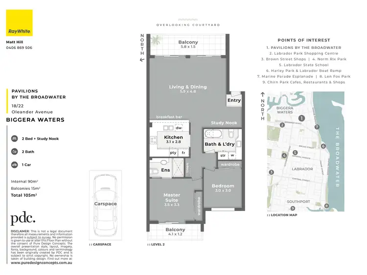 Floorplan of Homely apartment listing, 18/22 Oleander Avenue, Biggera Waters QLD 4216