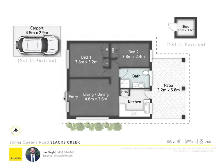 Floorplan of Homely unit listing, 10/94 Queens Road, Slacks Creek QLD 4127
