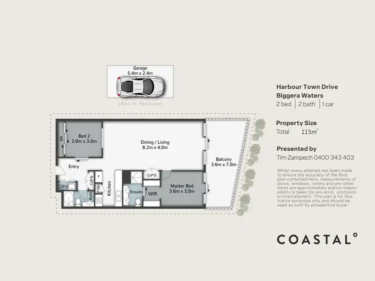 Floorplan of Homely apartment listing, 508/41 Harbour Town Drive, Biggera Waters QLD 4216