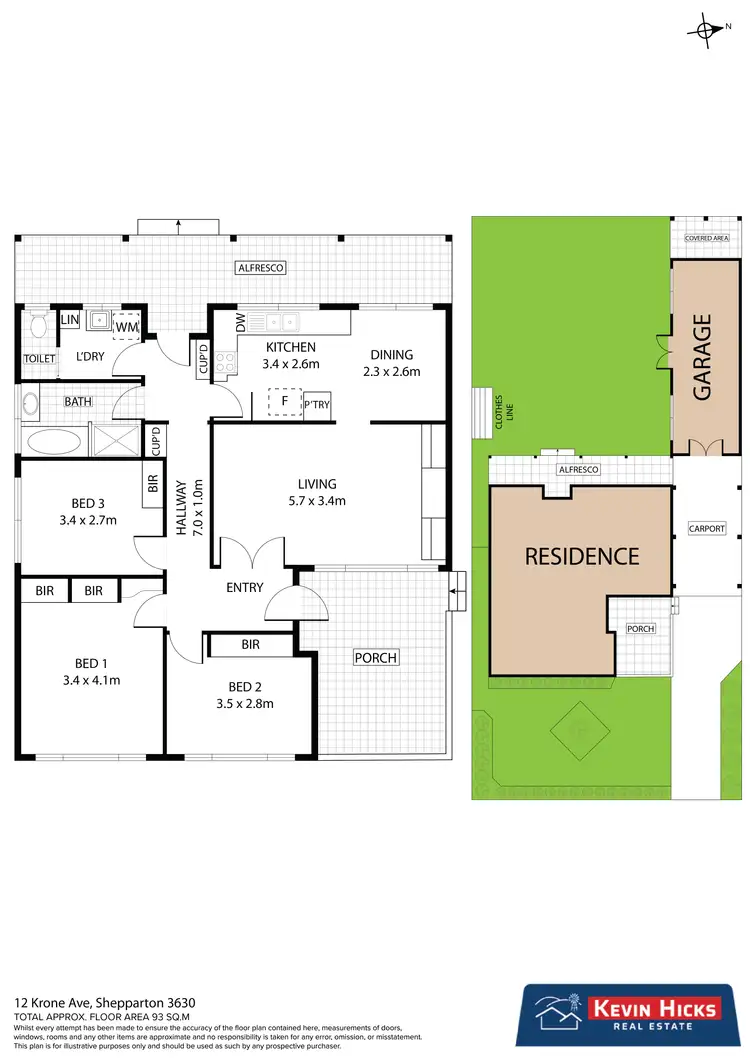 Floorplan of Homely house listing, 12 Krone Avenue, Shepparton VIC 3630