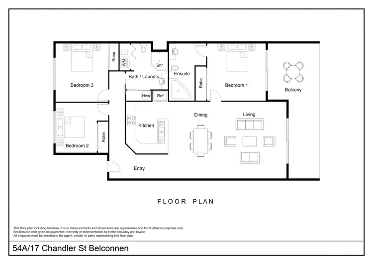 Floorplan of Homely apartment listing, 54A/17 Chandler Street, Belconnen ACT 2617