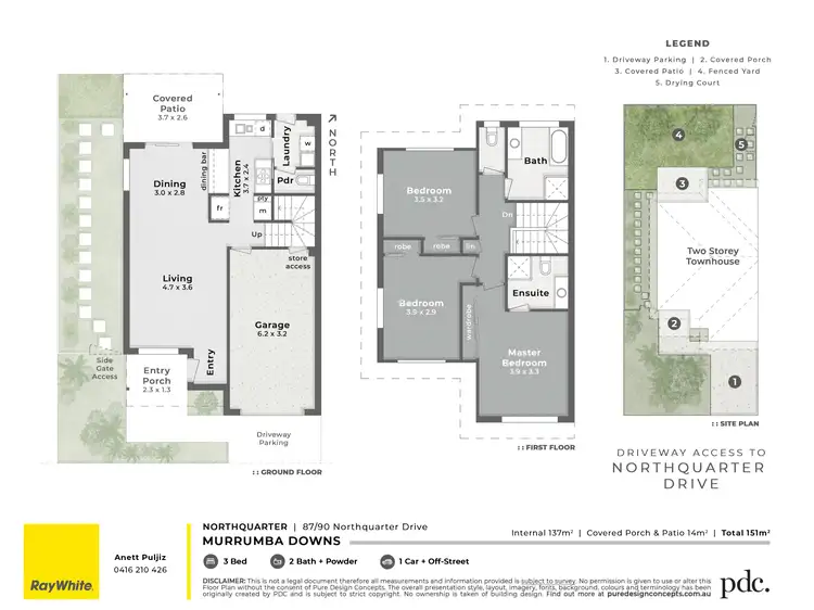 Floorplan of Homely townhouse listing, 87/90 Northquarter Drive, Murrumba Downs QLD 4503