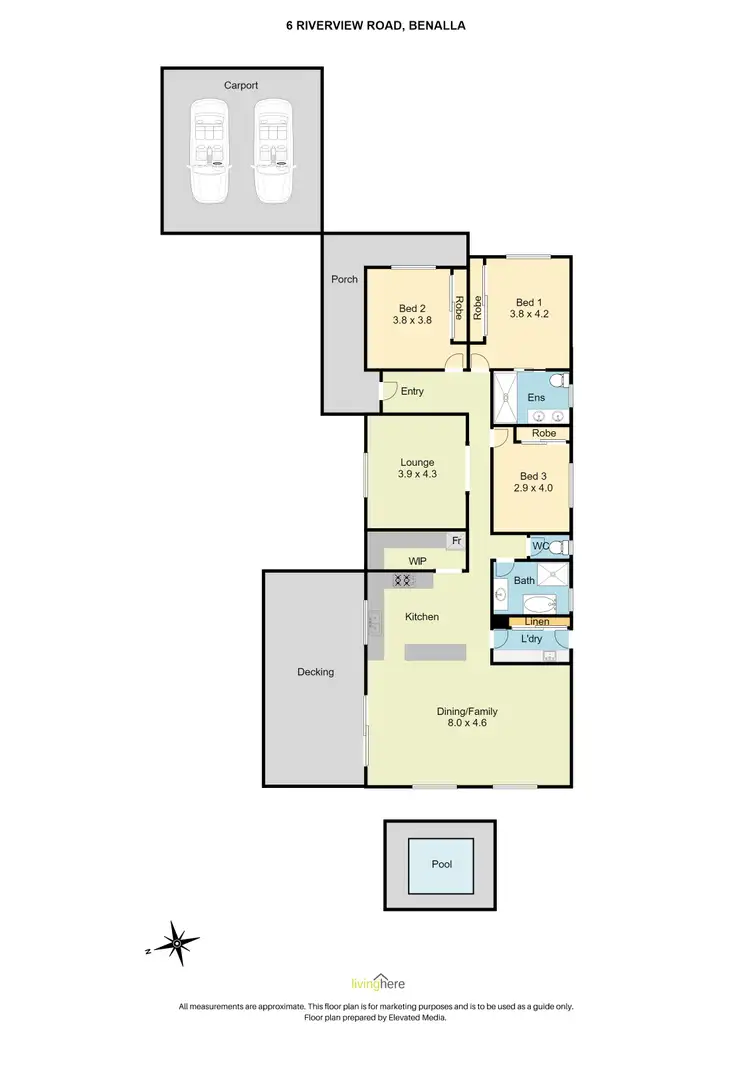 Floorplan of Homely house listing, 6 Riverview Road, Benalla VIC 3672