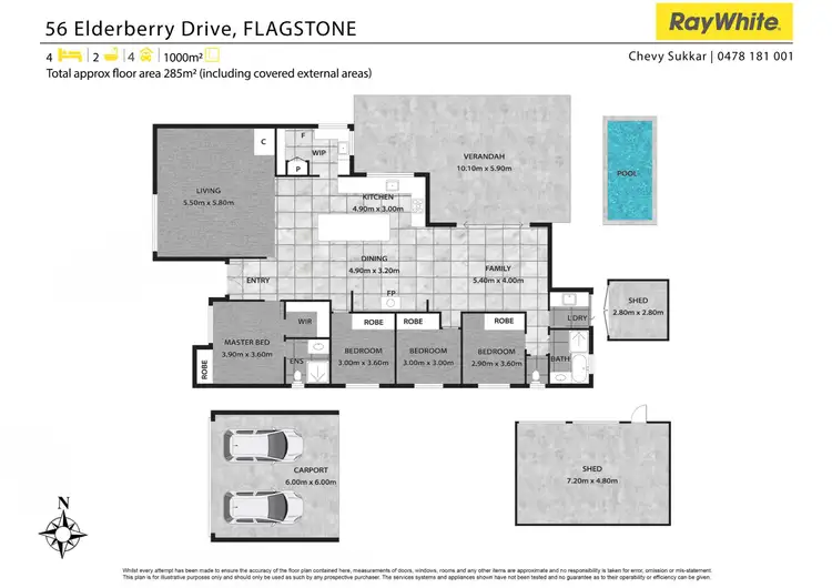 Floorplan of Homely house listing, 56 Elderberry Drive, Flagstone QLD 4280
