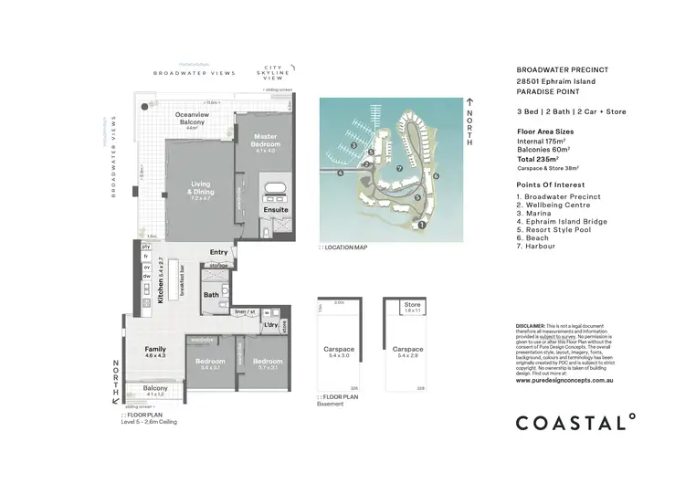 Floorplan of Homely unit listing, 28501 Ephraim Island, Paradise Point QLD 4216