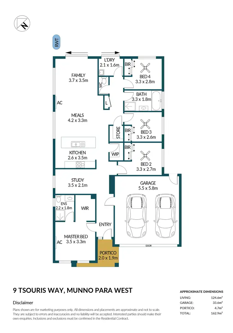 Floorplan of Homely house listing, 9 Tsouris Way, Munno Para West SA 5115