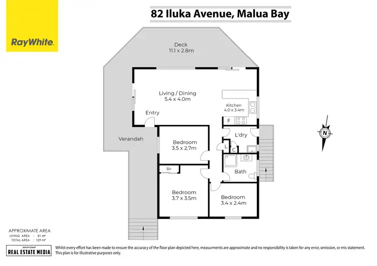 Floorplan of Homely house listing, 82 Iluka Avenue, Malua Bay NSW 2536