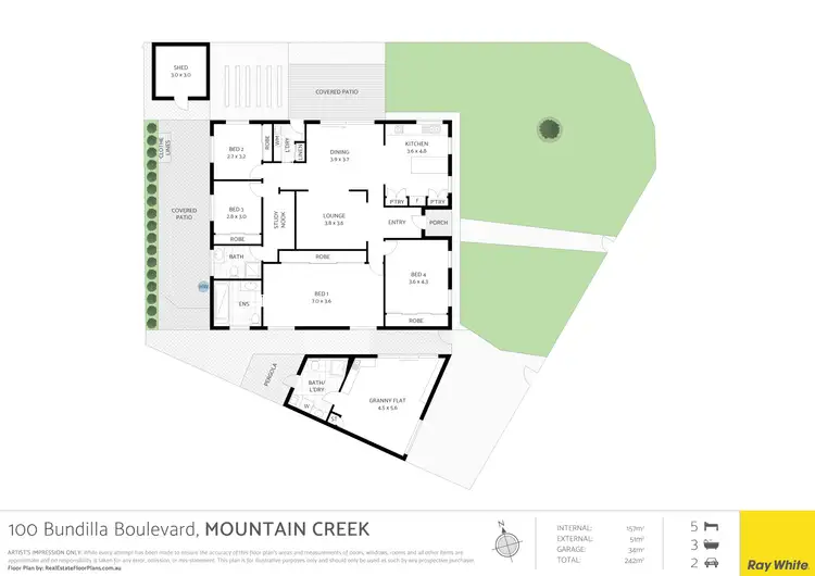 Floorplan of Homely house listing, 100 Bundilla Boulevard, Mountain Creek QLD 4557