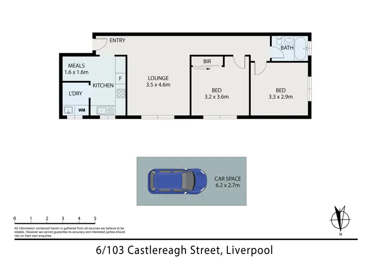Floorplan of Homely unit listing, 6/103 Castlereagh Street, Liverpool NSW 2170