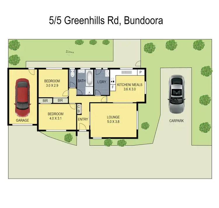 Floorplan of Homely unit listing, 5/5 Greenhills Road, Bundoora VIC 3083