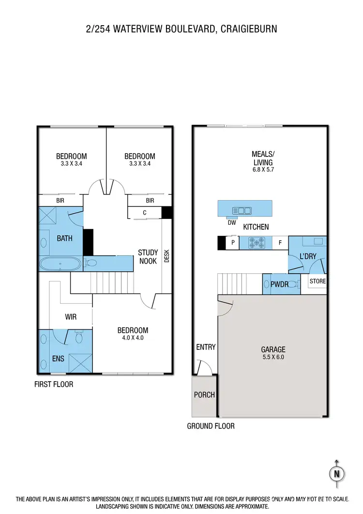 Floorplan of Homely house listing, 2/254 Waterview Boulevard, Craigieburn VIC 3064