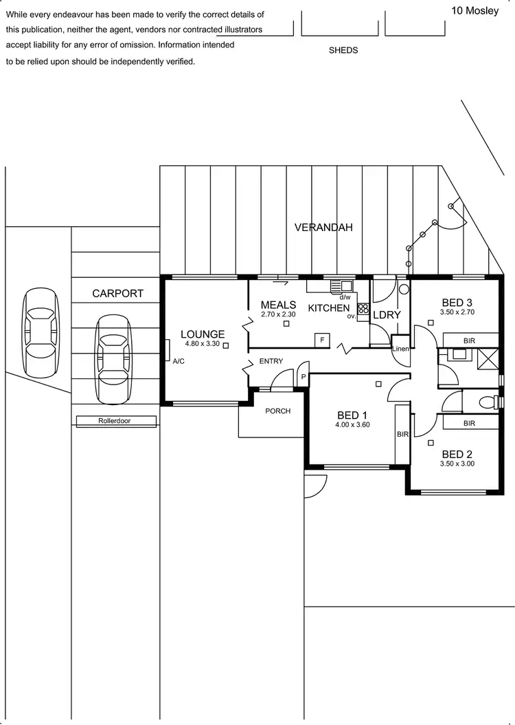Floorplan of Homely house listing, 10 Moseley Road, Paradise SA 5075
