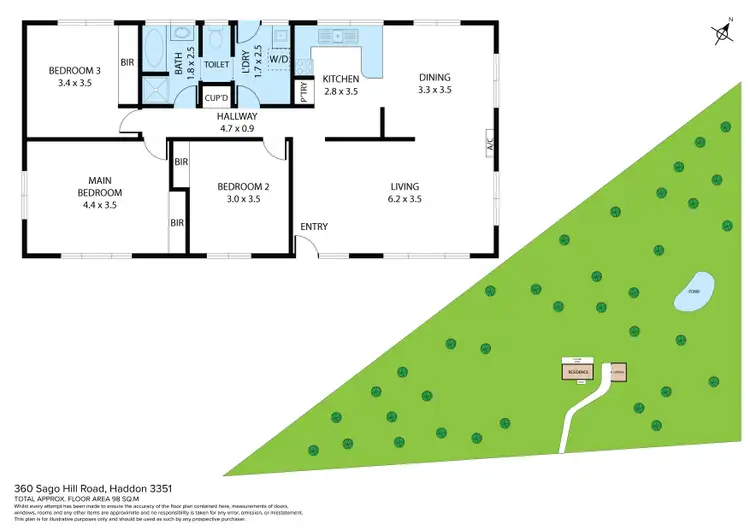Floorplan of Homely house listing, 360 Sago Hill Road, Haddon VIC 3351