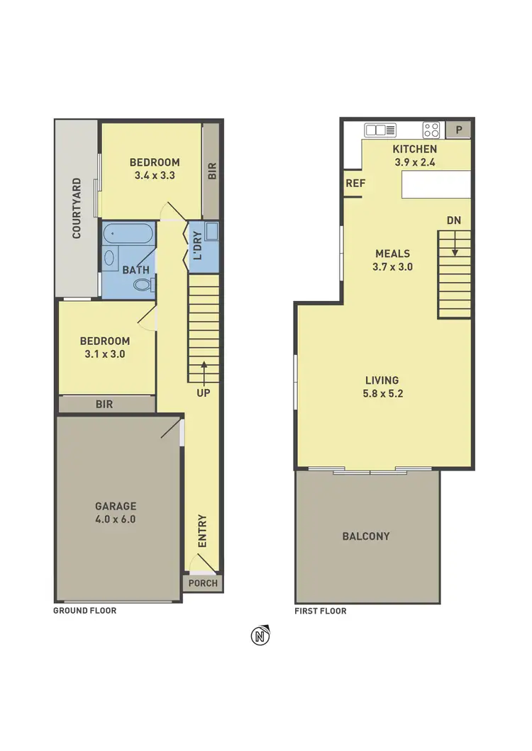 Floorplan of Homely townhouse listing, 82/1-15 Beddison Road, Craigieburn VIC 3064