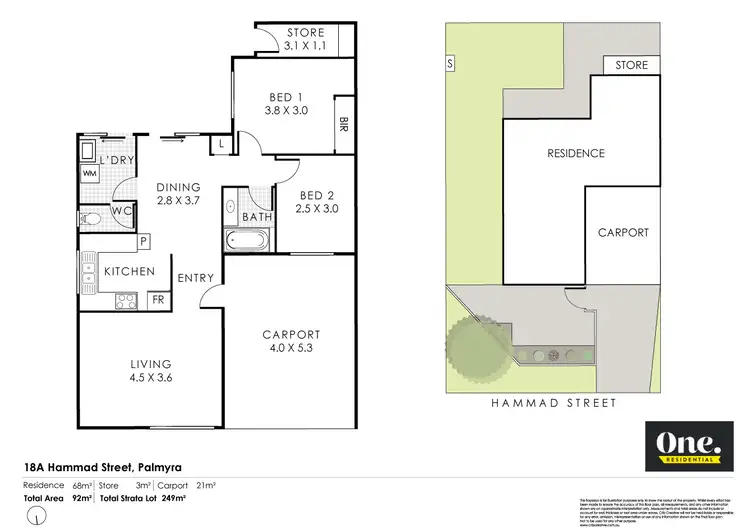 Floorplan of Homely villa listing, 18A Hammad Street, Palmyra WA 6157