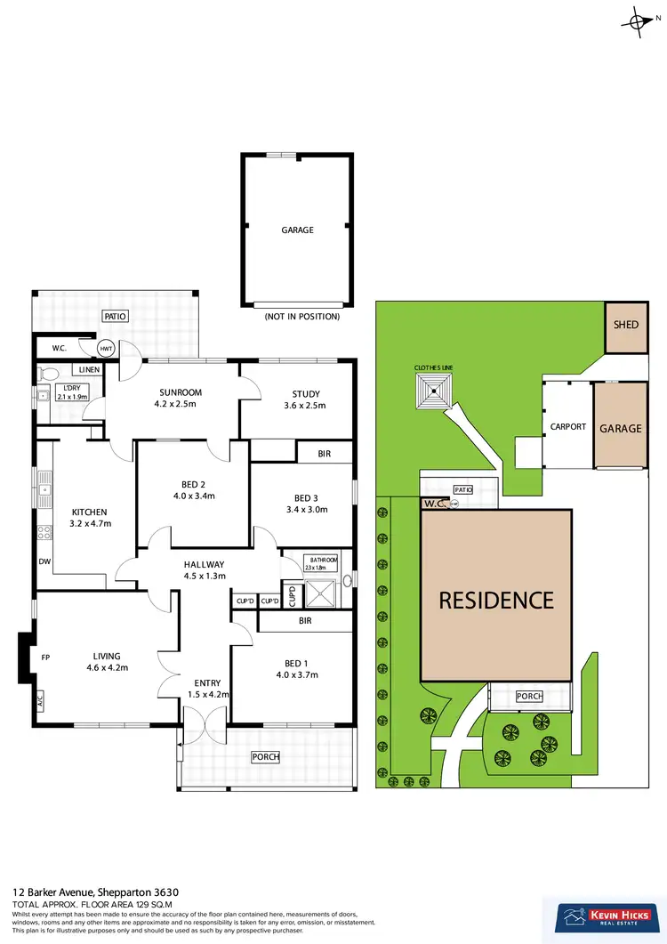 Floorplan of Homely house listing, 12 Barker Avenue, Shepparton VIC 3630