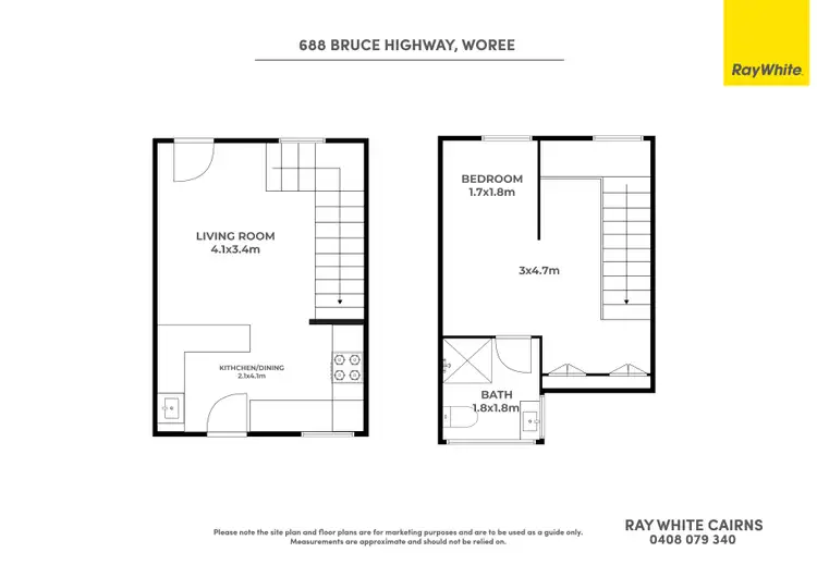 Floorplan of Homely block of units listing, 688 Bruce Highway, Woree QLD 4868