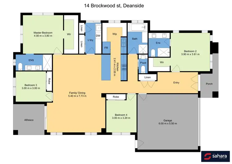 Floorplan of Homely house listing, 14 Brockwood Street, Deanside VIC 3336