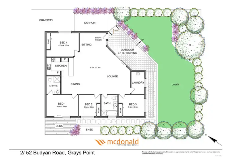 Floorplan of Homely semi-detached listing, 2/52 Budyan Road, Grays Point NSW 2232