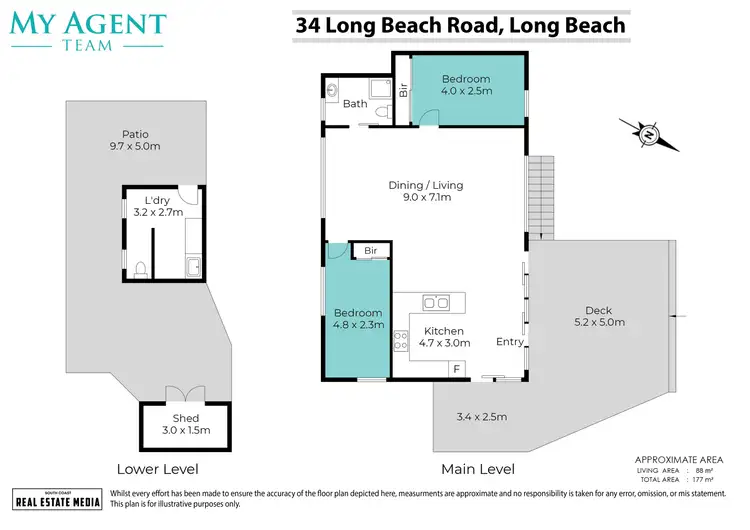 Floorplan of Homely house listing, 34 Long Beach Road, Long Beach NSW 2536