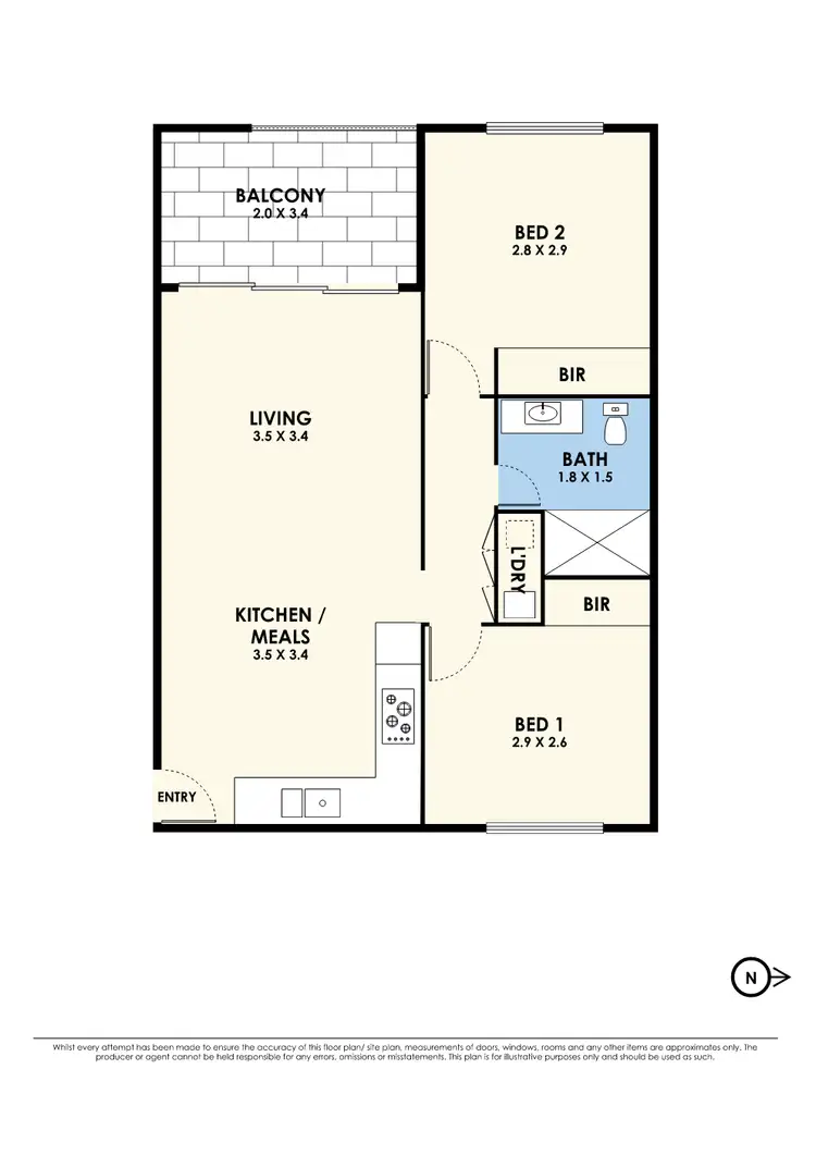 Floorplan of Homely apartment listing, 206/466 Lygon Street, Brunswick East VIC 3057