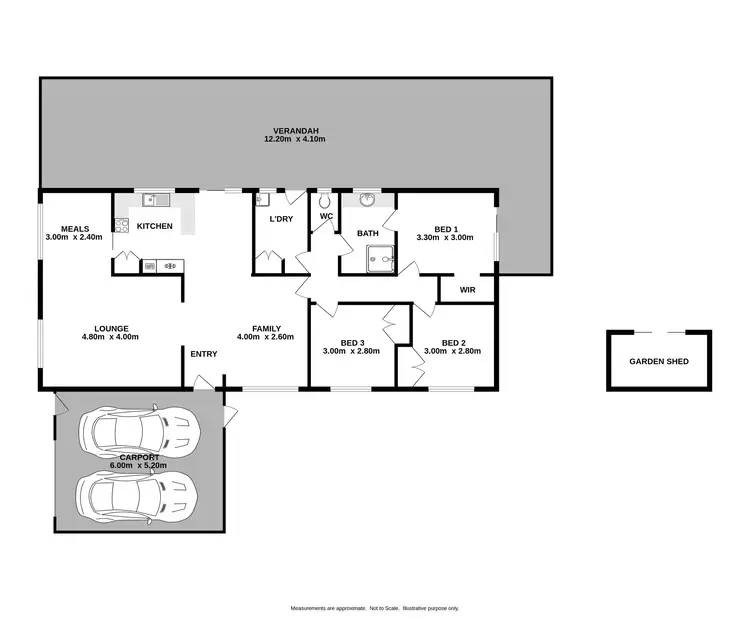Floorplan of Homely house listing, 6 Chifley Street, West Wodonga VIC 3690