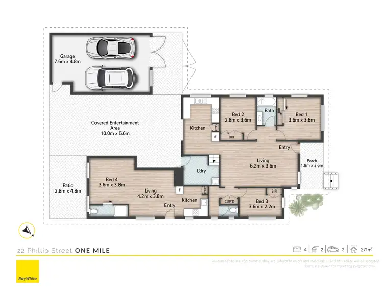Floorplan of Homely house listing, 22 Phillip Street, One Mile QLD 4305