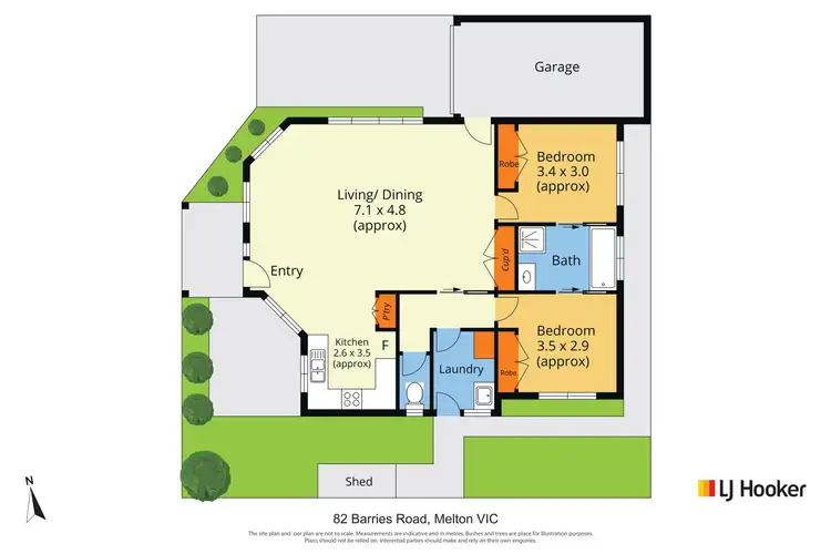 Floorplan of Homely unit listing, 2/82 Barries Road, Melton VIC 3337