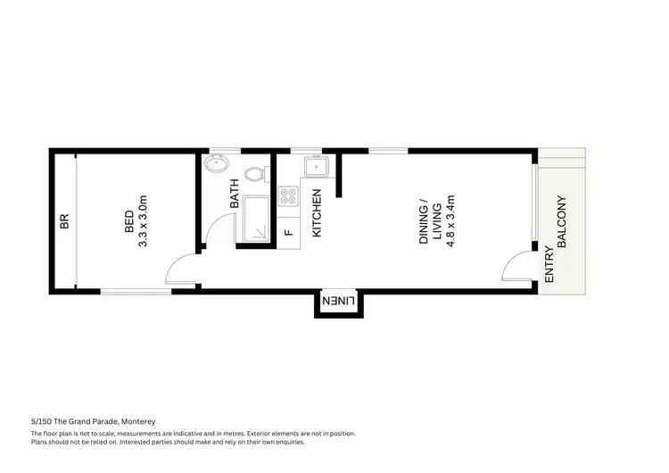 Floorplan of Homely apartment listing, 5/150 The Grand Parade, Monterey NSW 2217
