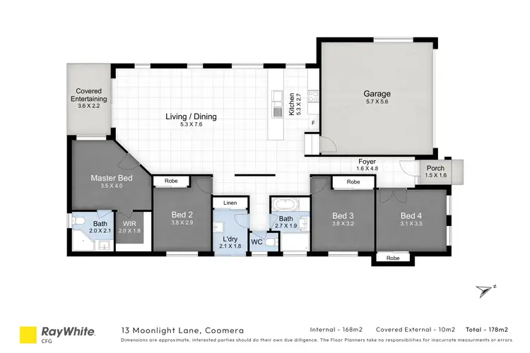 Floorplan of Homely house listing, 13 Moonlight Lane, Coomera QLD 4209