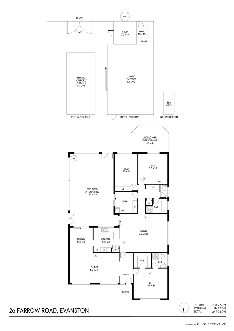 Floorplan of Homely house listing, 26 Farrow Road, Evanston SA 5116
